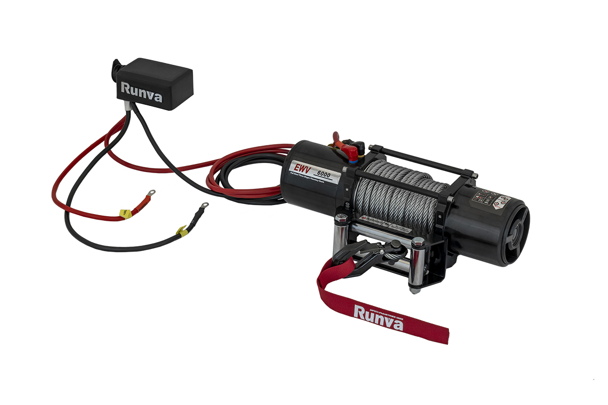 картинка Лебедка Runva 6000lbs 2722кг 12В сталь EWV6000S