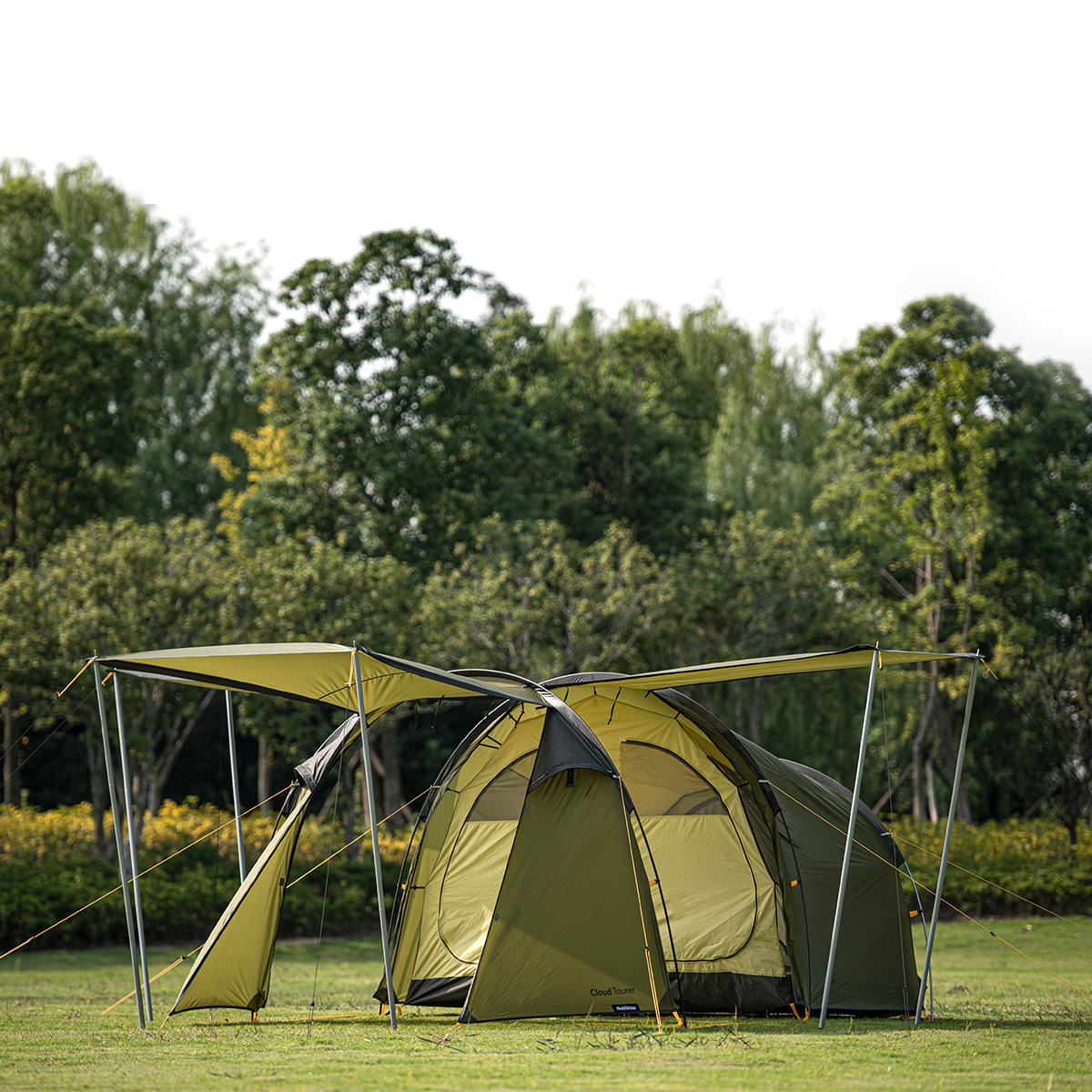 картинка Палатка Naturehike Could Tourer  2-местная+ мотоцикл, алюминиевый каркас, серый