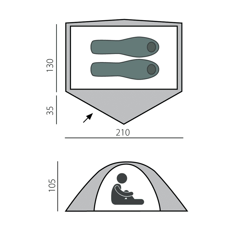 картинка Палатка BTrace Bullet 2 быстросборная