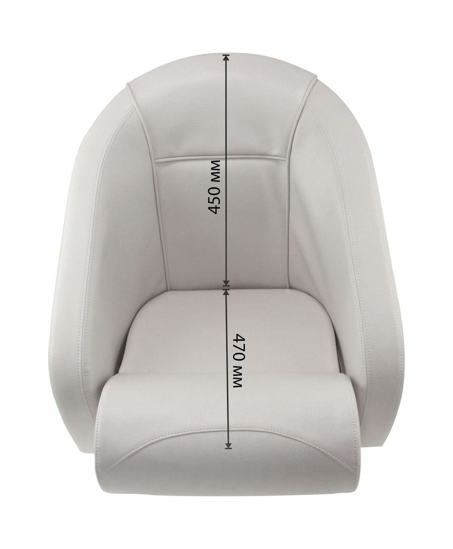 картинка Кресло ROMEO мягкое, подставка, обивка белый винил