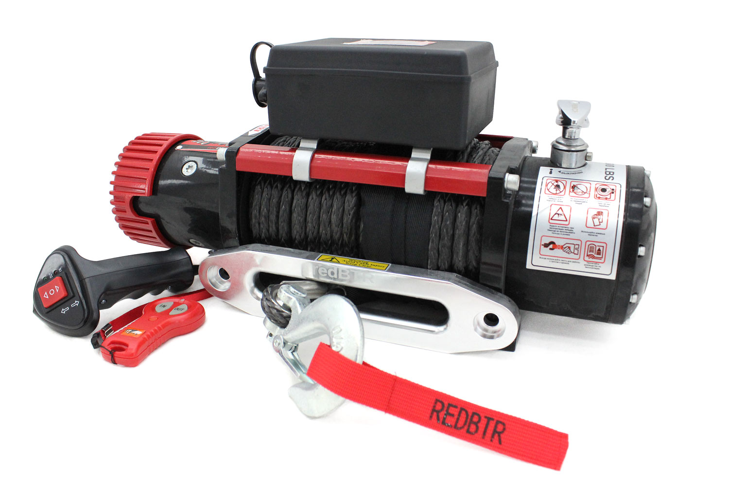 картинка Лебедка redBTR HUNTER 12, 12V, 5448 кг, синтетика