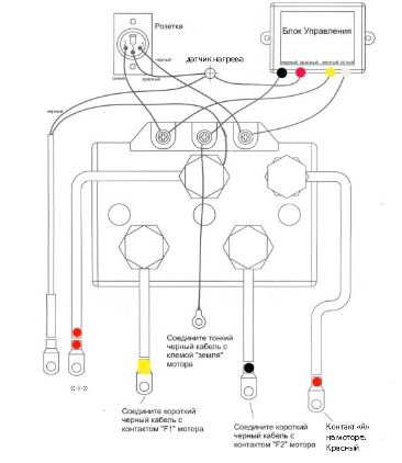 Пульт радиоуправления лебедкой универсальный 12V