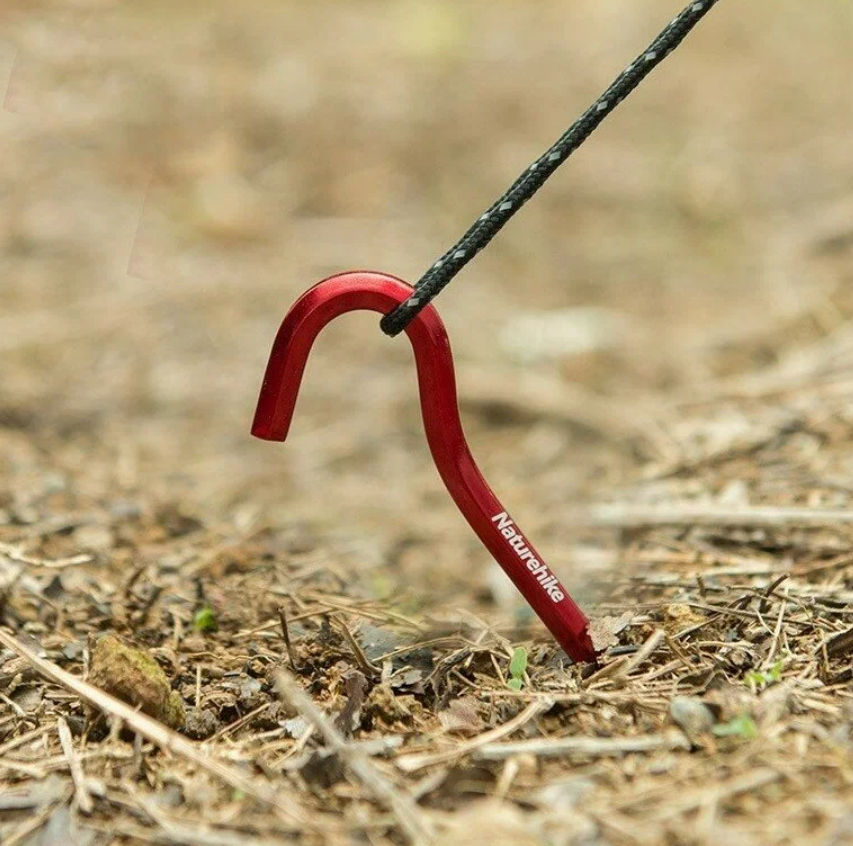 картинка Колышки Naturehike алюминиевые (6 шт.) 17 см, красный, шестигранный