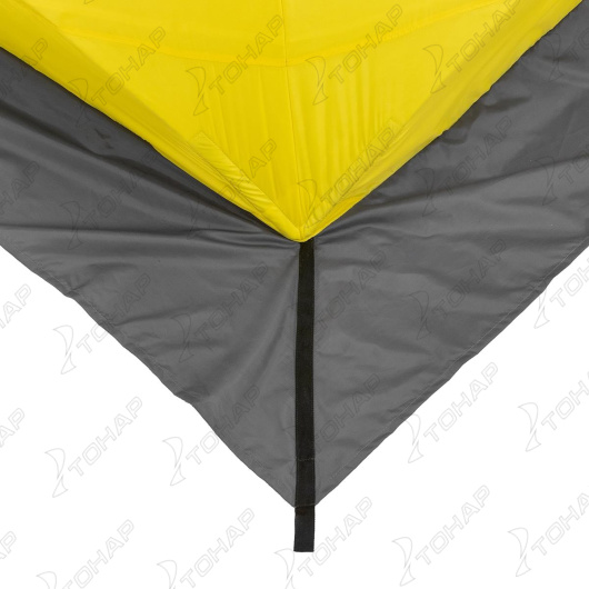 картинка Палатка зимняя утепленная HELIOS Куб Premium 1,8х1,8 желтый/серый