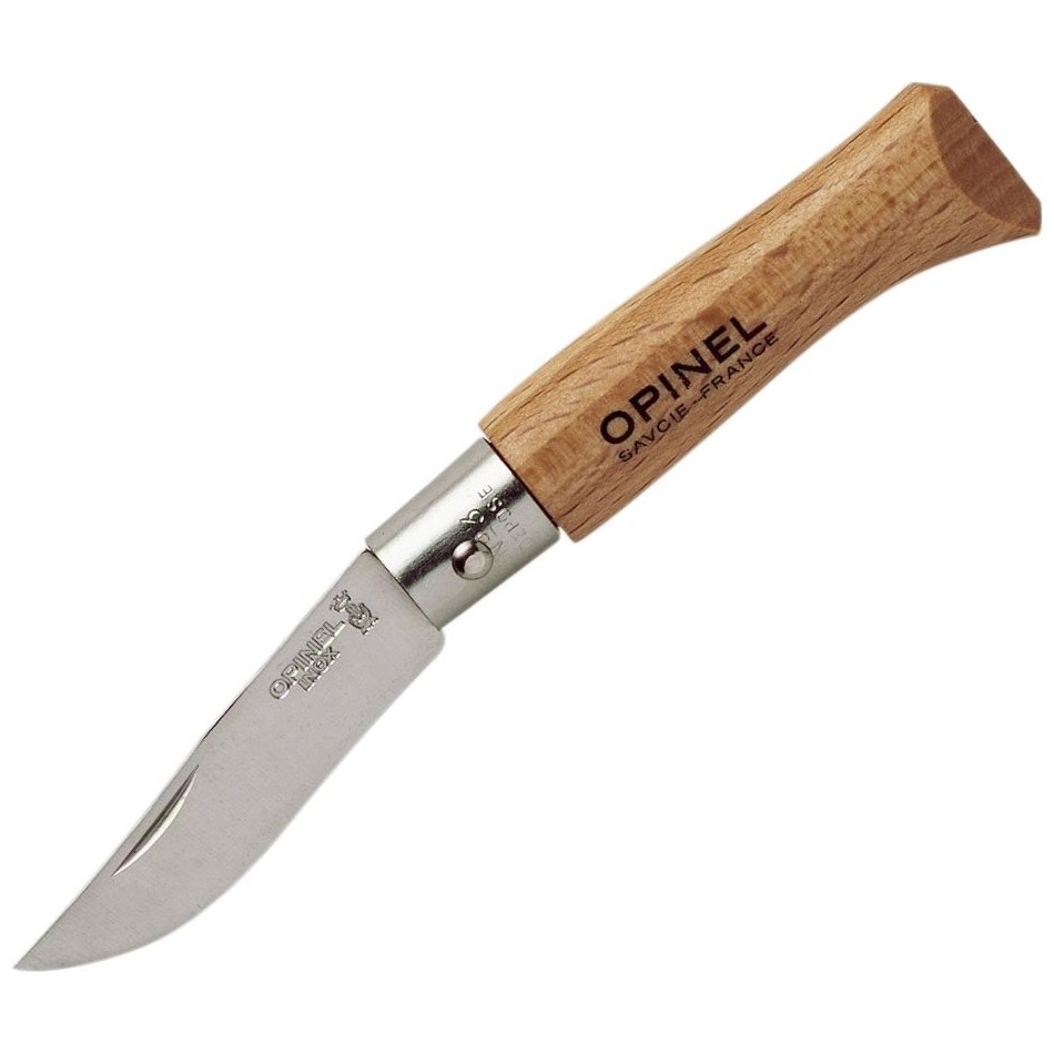 картинка Нож Opinel №3, нержавеющая сталь, рукоять из бука, 001071