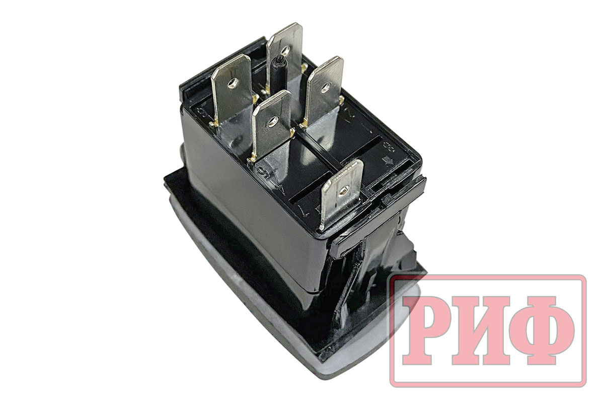 картинка Переключатель ВКЛ/ВКЛ/ВЫКЛ, красный, ВКЛ ВЕНТИЛЯТОР ВЫКЛ