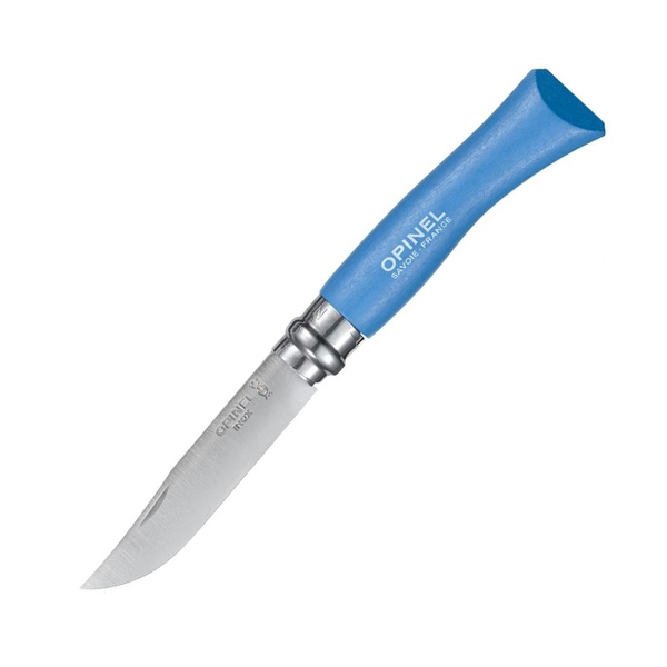 картинка Нож Opinel №7, нержавеющая сталь, синий, 001424