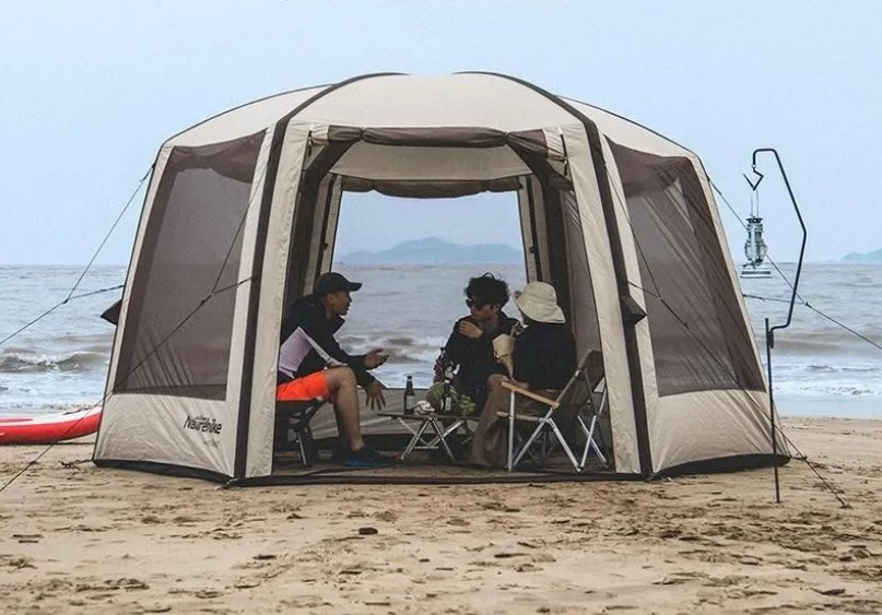 картинка Палатка-шатер Naturehike, надувной каркас, золотистый