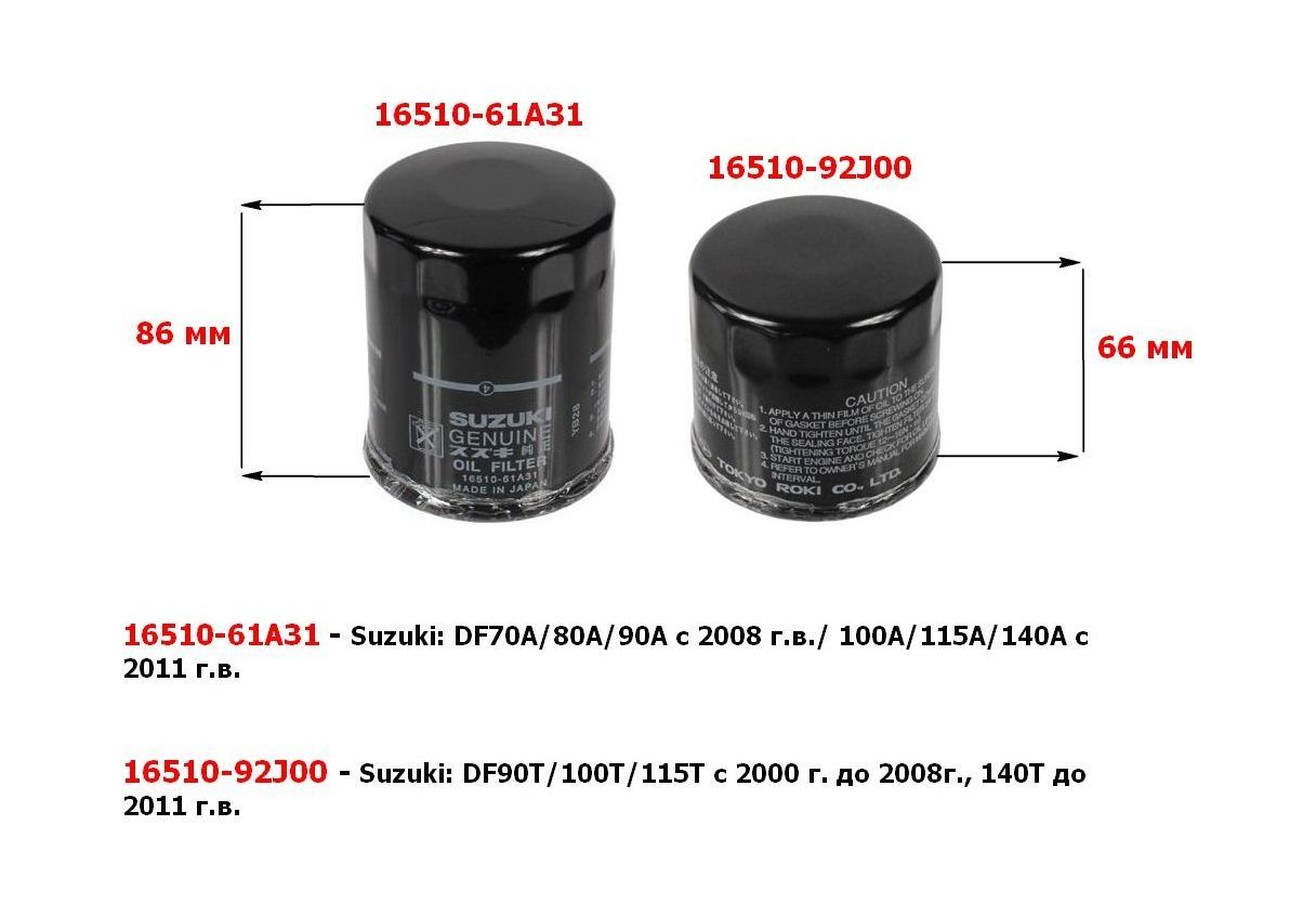 картинка Фильтр масляный Suzuki DF140 до 2011 г.в.