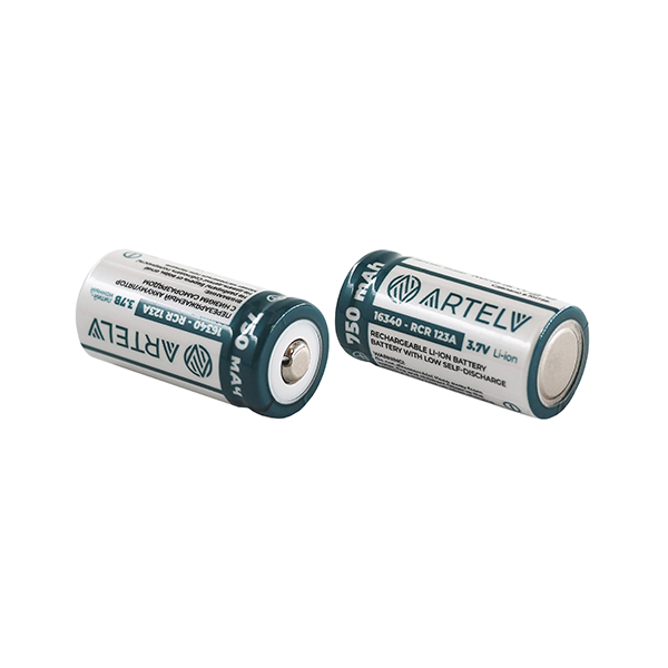 картинка Аккумуляторные батареи RCR123 ARTELV 3.7V Li-Ion 750 mAh