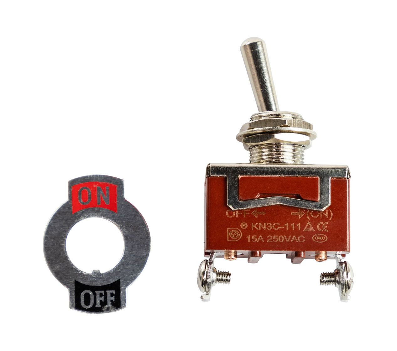 картинка Тумблер двухпозиционный OFF-(ON) 12 В/6А 2P