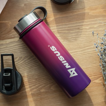 картинка Термобутылка NISUS 530ML три крышки (фиолетовый/красный)