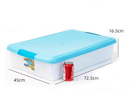 картинка Короб для хранения IRIS THIN BOX 34л, прозрачный-голубой