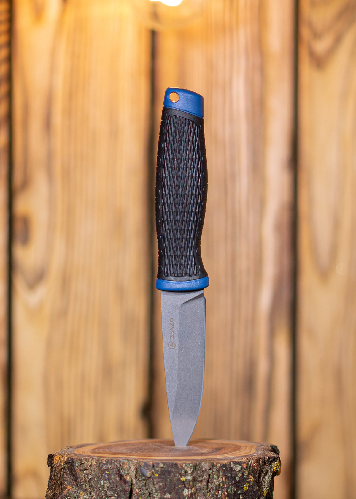 картинка Нож Ganzo G806 черный c синим, G806-BL