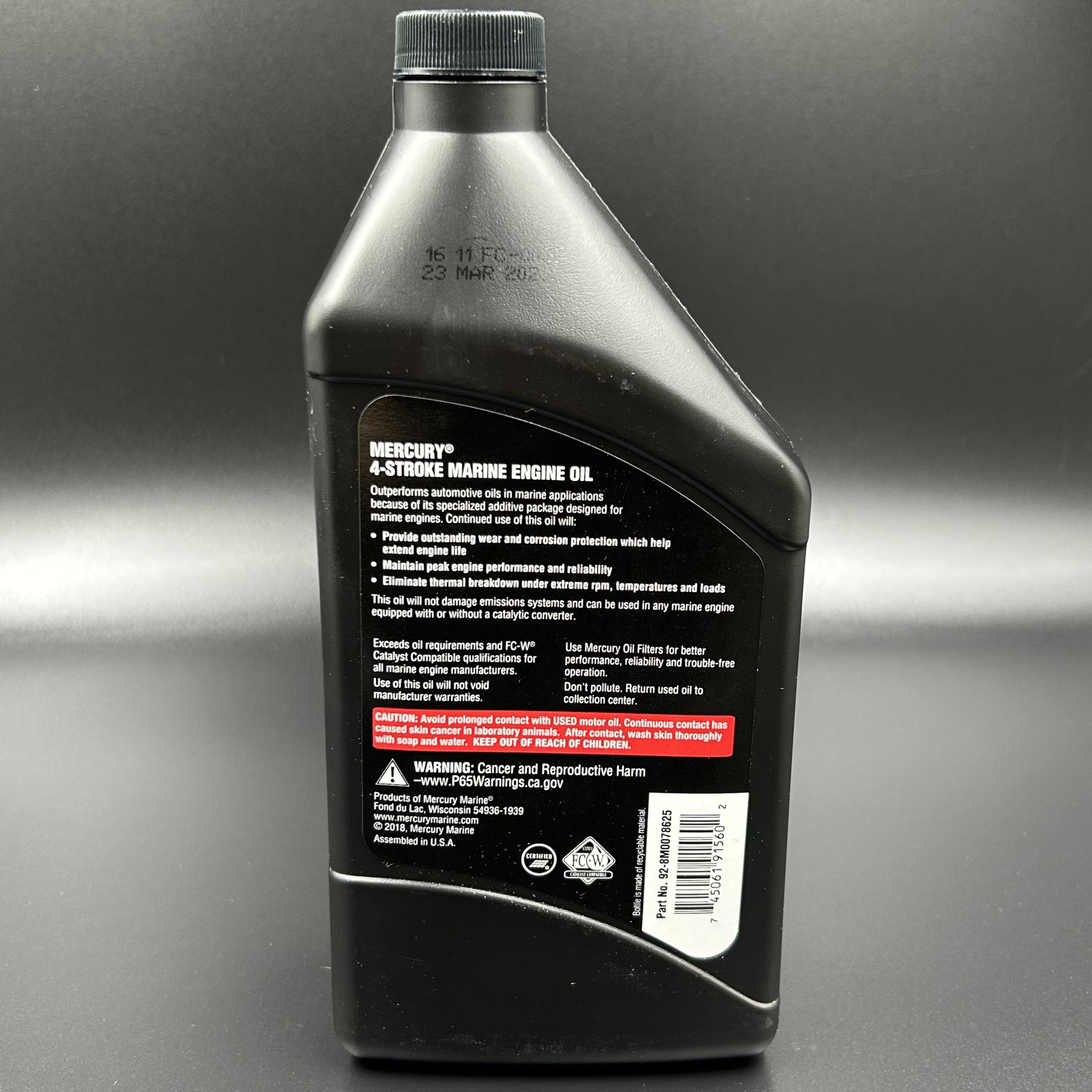 картинка Масло 4-х такт. 10W30 MINERAL, MERCURY, 0,946 л