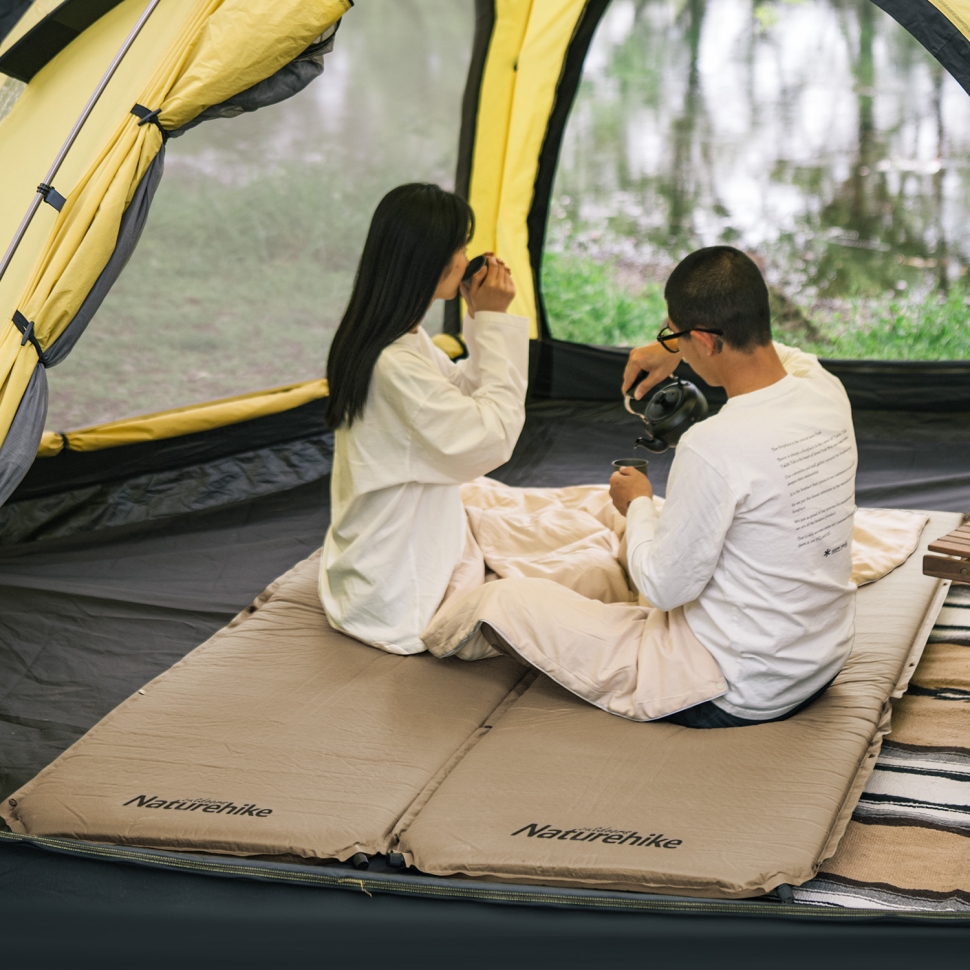 картинка Коврик самонадувной туристический Naturehike D03 Beige, 6927595793206