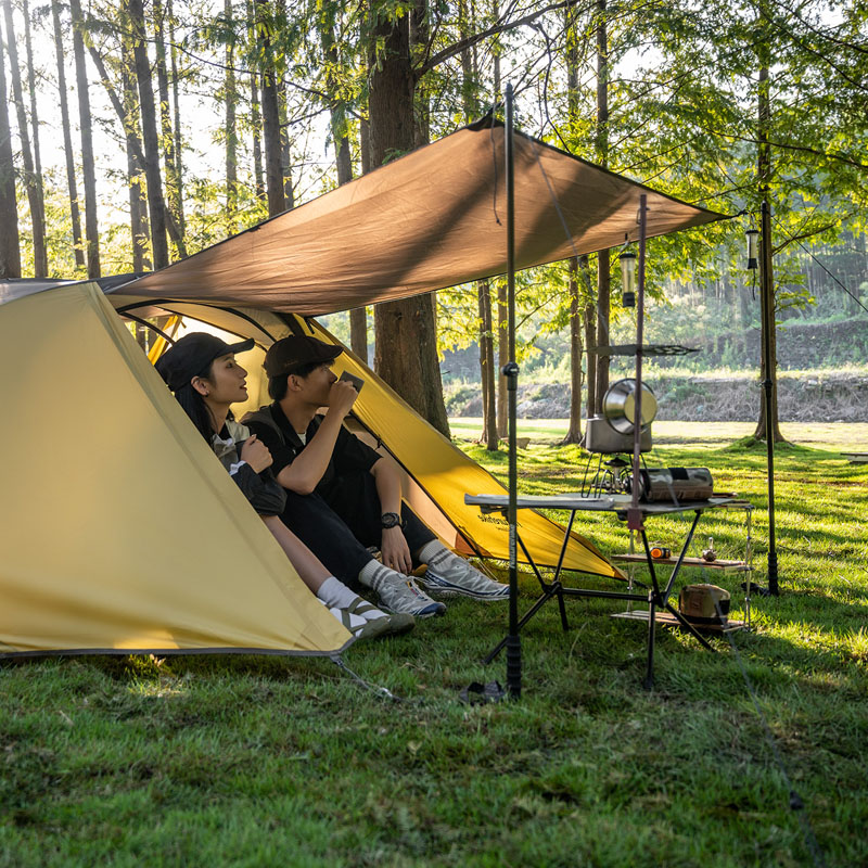 картинка Палатка Naturehike Butterfly NH21YW132 210T двухместная, желто-коричневая, 6927595782910