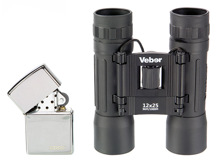 Бинокль БН 12*25 черн.Veber Sport