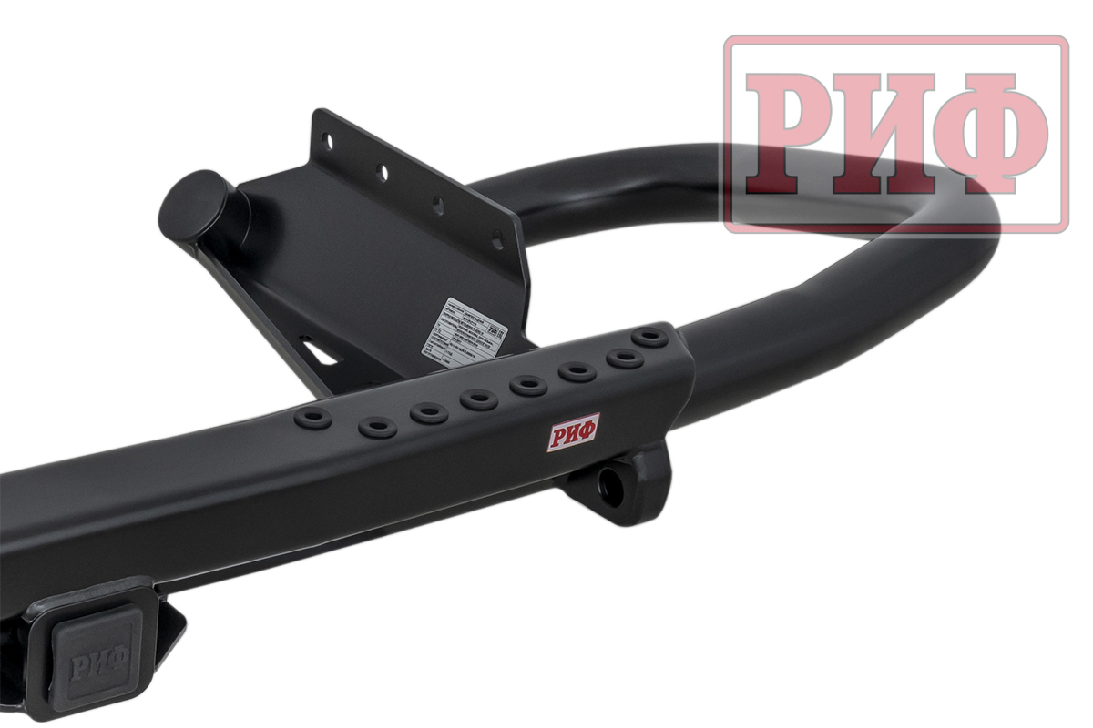 картинка Бампер задний РИФ Mitsubishi Pajero IV c квадратом под фаркоп