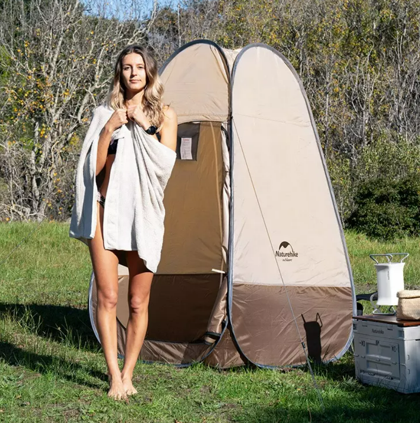 картинка Палатка Naturehike быстрораскрываемая, душ-туалет, коричневый