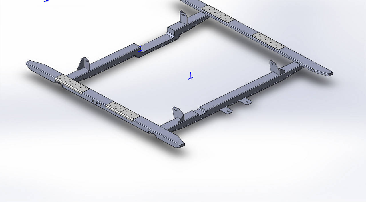 картинка Пороги силовые KDT для Volkswagen Amarok II поколения алюминий