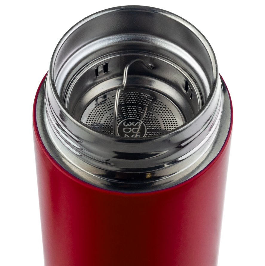 картинка Термос PERFEO 450 мл, с ситечком, красный