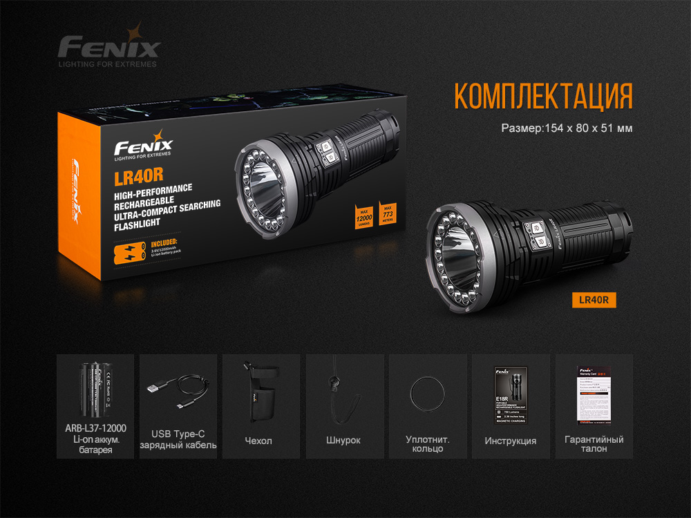 Фонарь Fenix LR40R