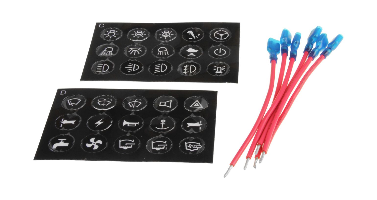 картинка Панель бортового питания 6 переключателей, автоматы