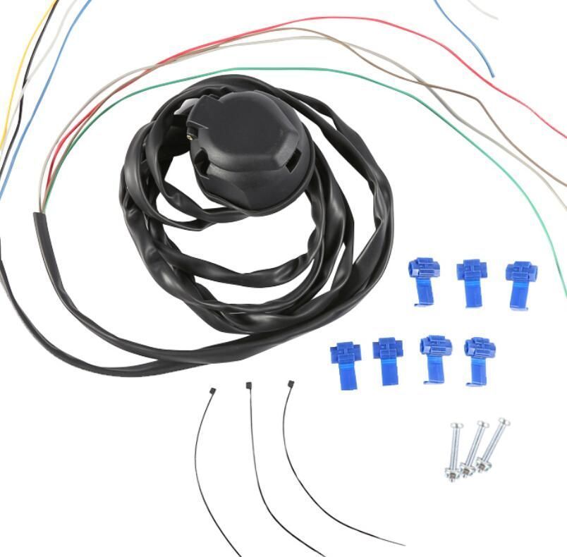 картинка Розетка для прицепа, пластиковая, 13 контактов, с проводкой 2 м.