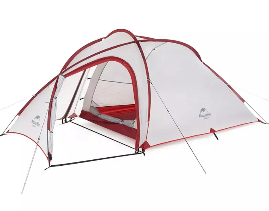 картинка Палатка Naturehike Hiby Si 3-местная, алюминиевый каркас, серо-красная