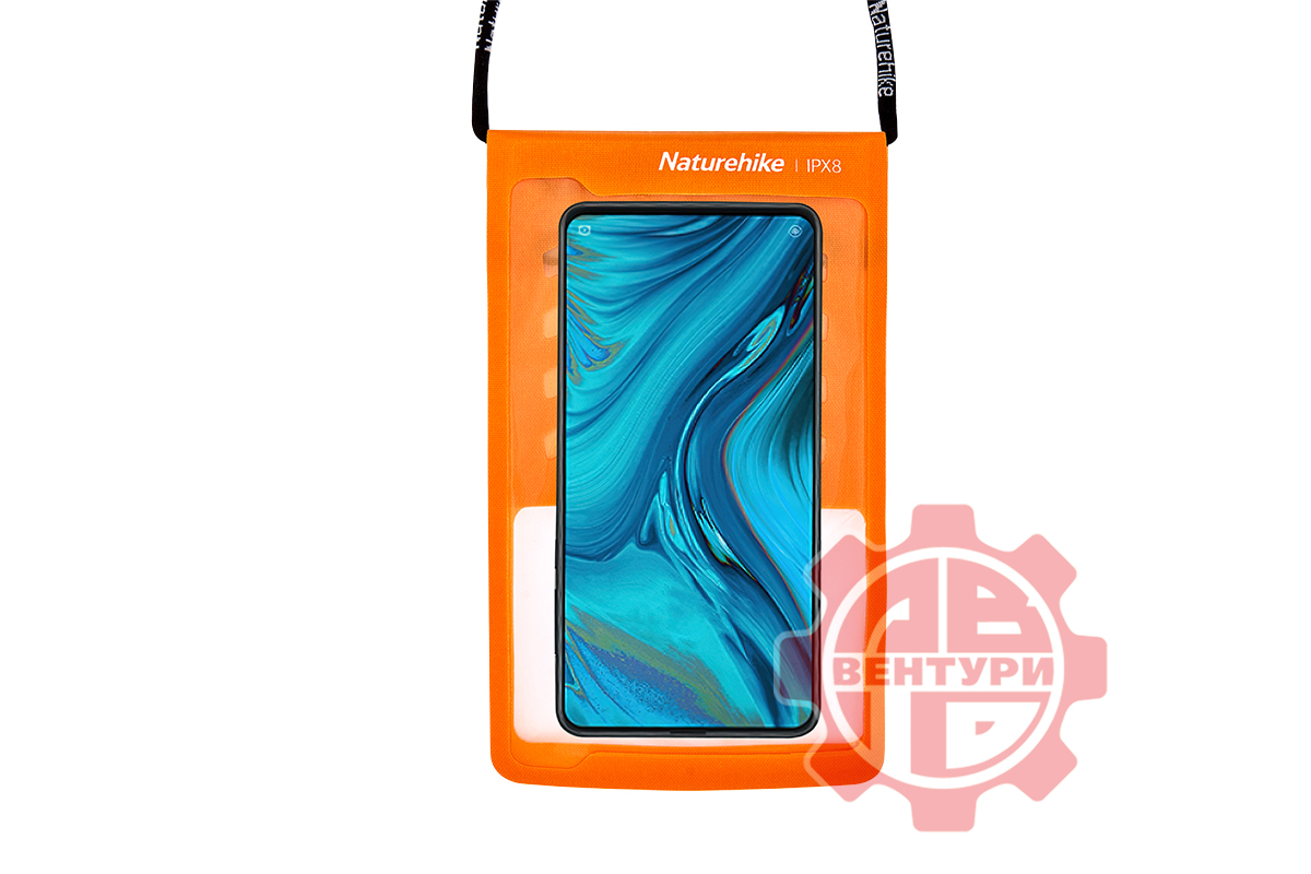 картинка Гермочехол Naturehike плоский для телефона 11х20 см. (оранжевый)