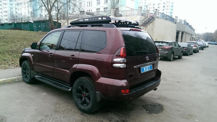 картинка Багажник аэродинамический алюминиевый для Toyota Land Cruiser Prado 120