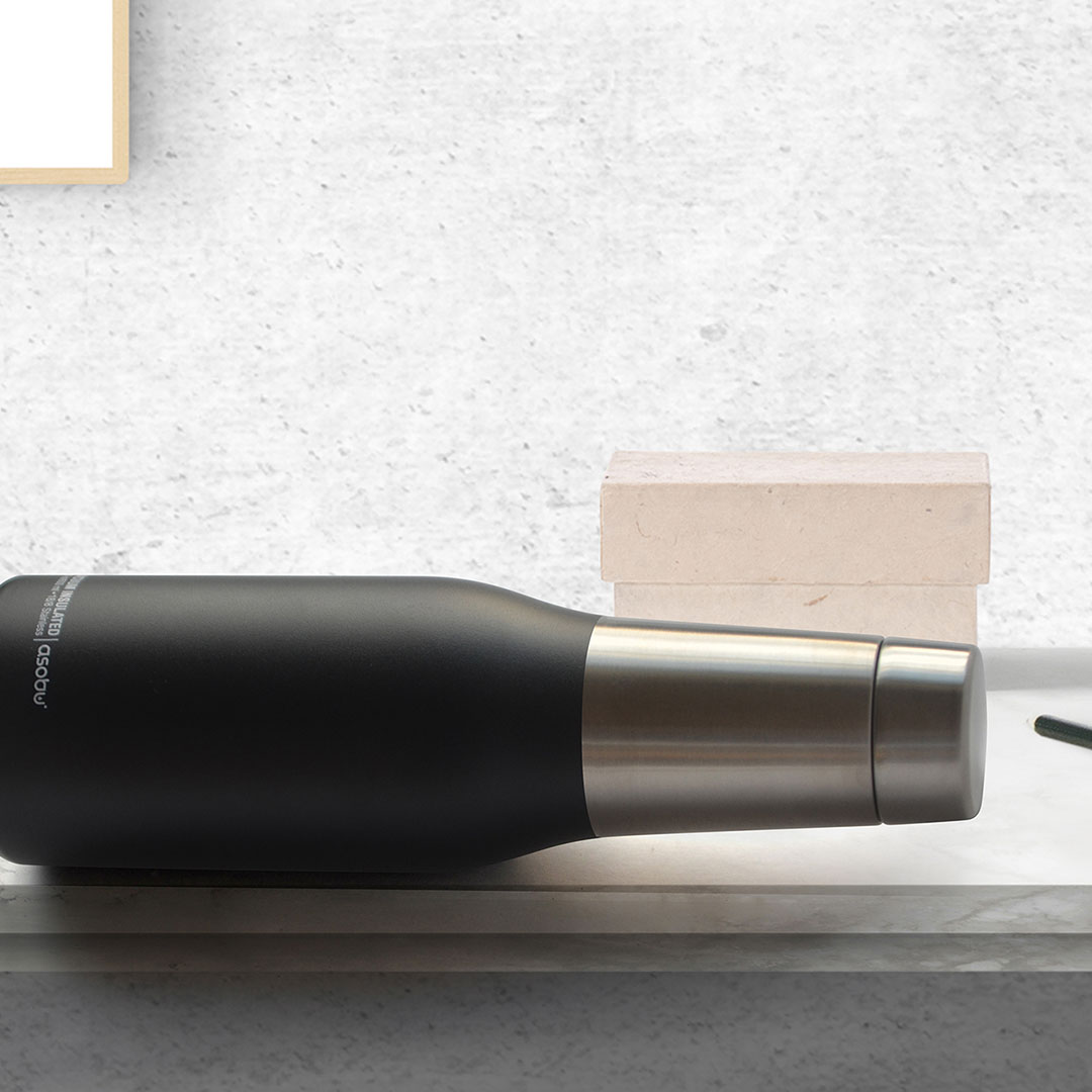 картинка Термобутылка OASIS, 600 мл, черная