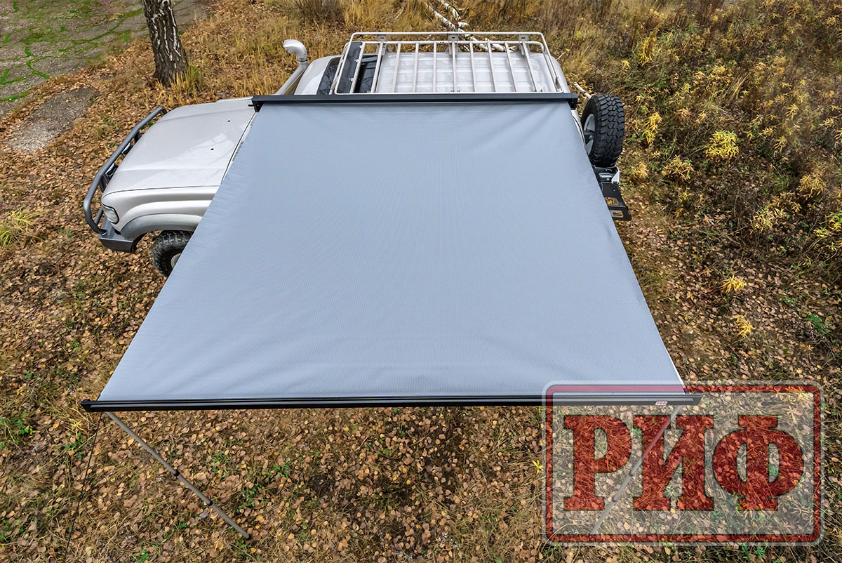 картинка Маркиза автомобильная РИФ 2,13х2,5 м полуавтомат (винил) темно-серая