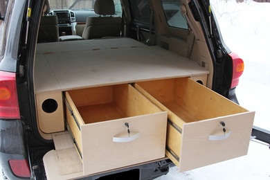 Багажная система для Toyota Land Сruiser 200 (2 ящика, карпет)