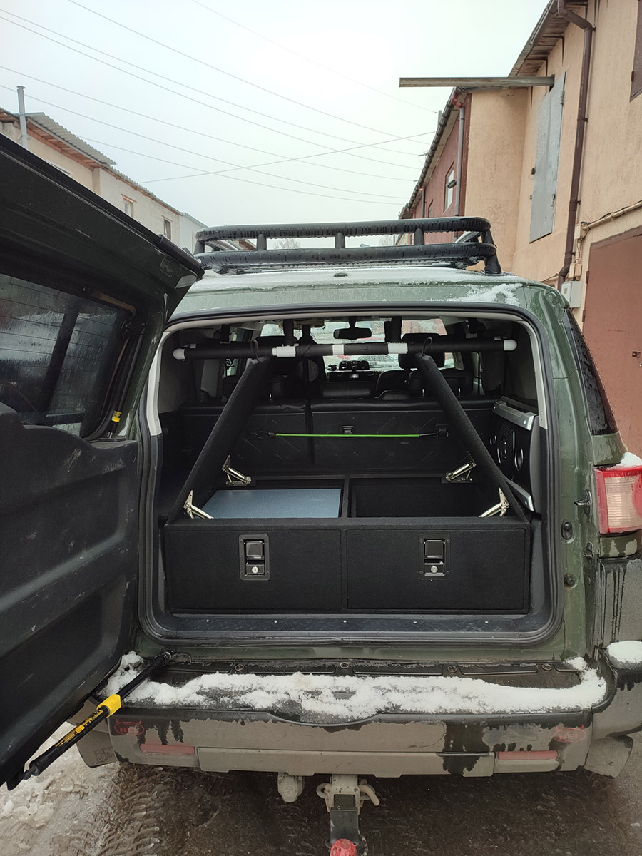 картинка Органайзер в багажник Toyota FJ Cruiser 2 выдвижных ящика