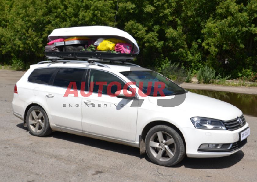 Бокс-багажник на крышу аэродинамический белый "Turino Sport" 480 л