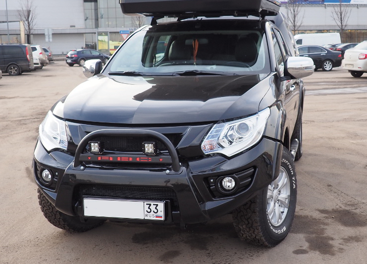 картинка Бампер передний Mitsubishi L200 2015-11.2018 КРОМЕ К-ЦИИ INVITE (БАЗОВЫЙ, под покраску, без оптики) АВС-Дизайн ABC.MCCL200.FB.21P