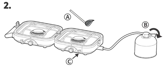 картинка Плита газовая Naturehike, портативная, двойная, складная