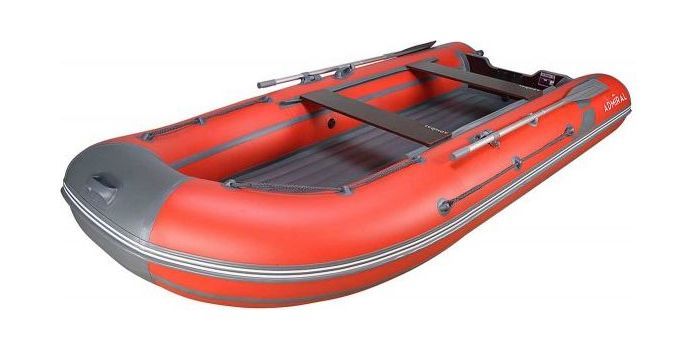картинка Надувная лодка ПВХ, Адмирал 360 НДНД, роульс, рым, накладки, красный/серый