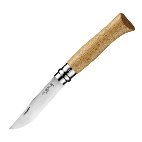 картинка Нож Opinel №8, нержавеющая сталь, дубовая рукоять, 000647