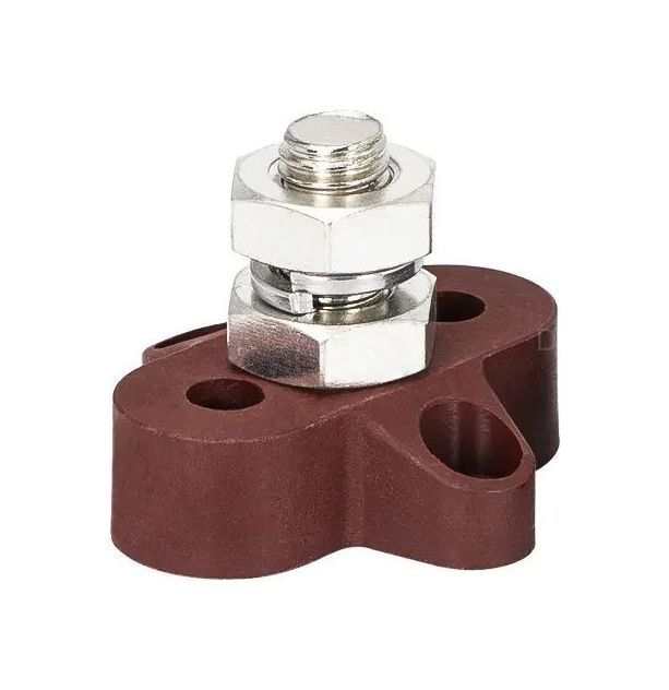 картинка Клемма-штифт одинарная, M10, красная/красная