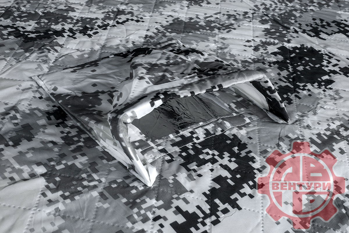 картинка Палатка зимняя Улов КУБ утепленная., пиксель-зима 200*200*210см.