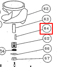 картинка Шпонка (замок) импеллера водомета (средней серии) (PNFM40E-31015; 1705) (PREMARINE)