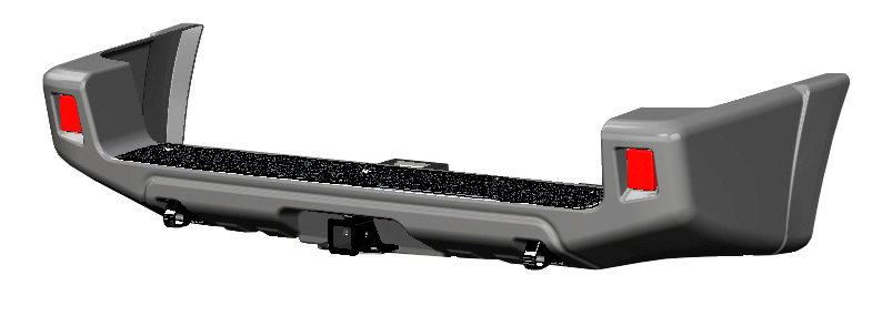 картинка Бампер задний УАЗ Патриот 2005- боди-лифт под покраску АВС-Дизайн