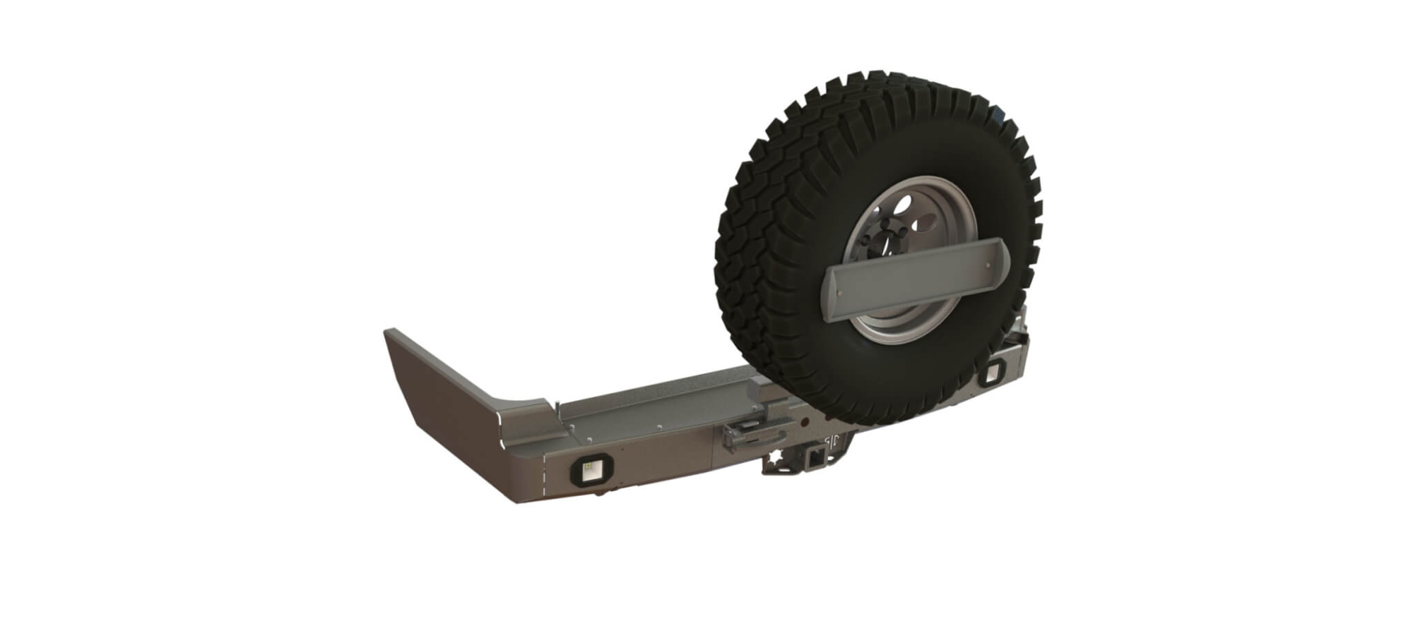 картинка Бампер силовой задний Toyota Land Cruiser 100 квадрат, калитка центр