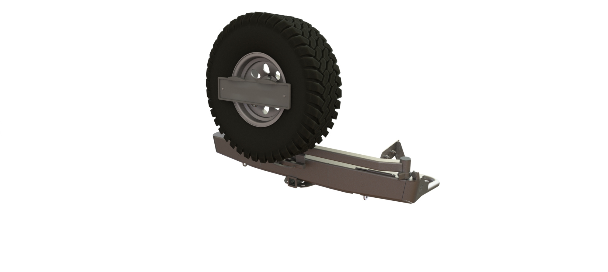 картинка Бампер силовой задний Mitsubishi L200 2019+ квадрат, калитка центр