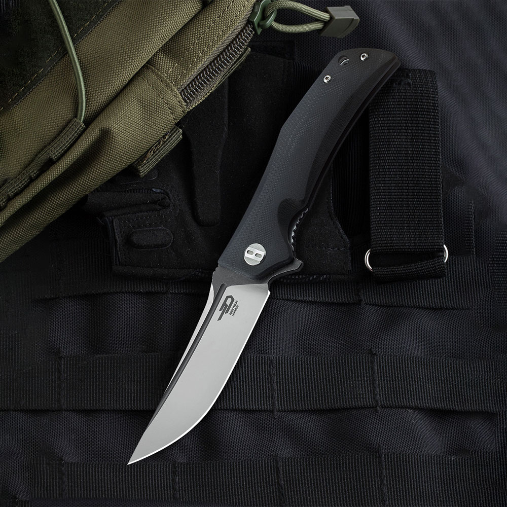 картинка Нож Bestech Scimitar сталь D2, рукоять G10 черная