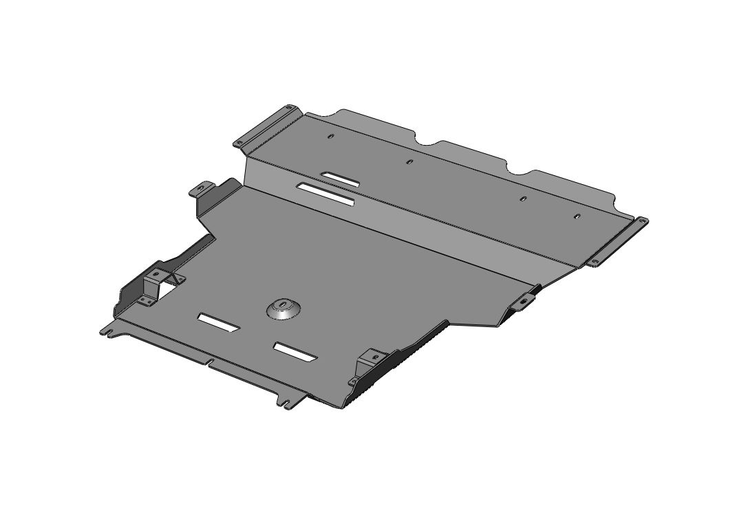 картинка Защита картера двигателя и КПП HONGQI HS3 (2023-) (Алюминий 4 мм) 56.05ABC