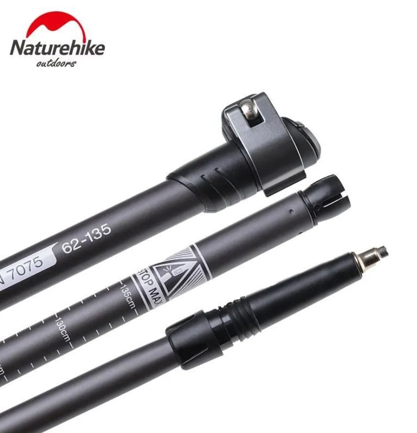 картинка Палка треккинговая, алюминиевая, ST03, серая, для ходьбы